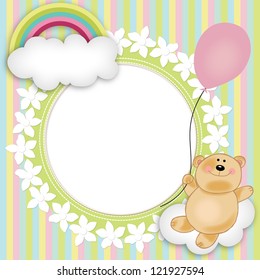 Layout for baby's teddy bear floating
