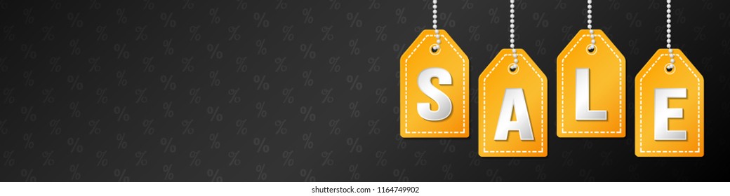 Layout of banner for Black Friday Sale. Vector.