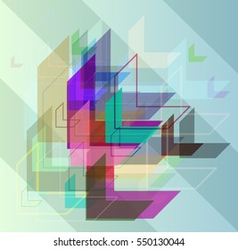 layout beside brilliant, multiple label above arrows vector background