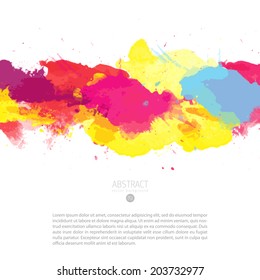 Fondo de color de agua vectorial brillante 