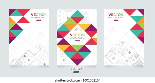 Layout brochure architectural plan , Architectural background , architectural plan vector