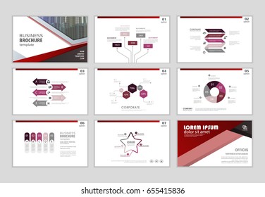 layout brochure design, brochure template for business presentation, brochure annual report, flyer and leaflet cover with Infographic brochure elements for business data visualization.