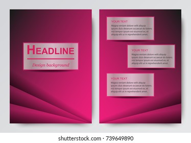 The layout of the brochure. Geometric simple design.