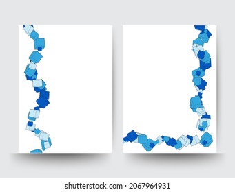 Layout for brochures, advertisements and more. Geometric shapes on the cover. Abstract vector background with cubes
