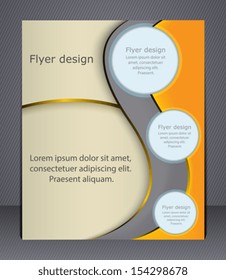 Layout business brochure. Layout flyer, template, or a magazine cover. Vector