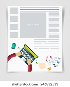 Layout business flyer or brochure technology, web template, infographics statistics