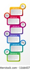 Layout of business infographic with icons. Vector.