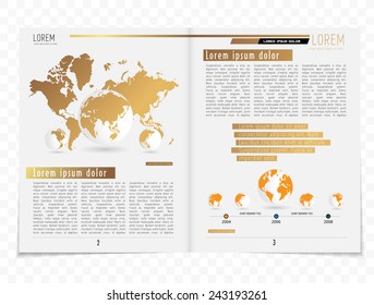 Layout of business magazine. Easy to editable vector 