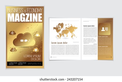 Layout of business magazine. Easy to editable vector 
