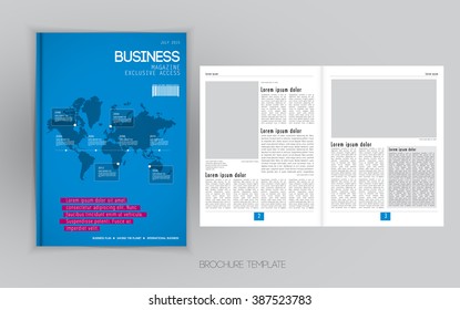 Revista de negocios de diseño, vector 