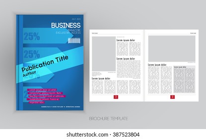 Layout business magazine, vector 