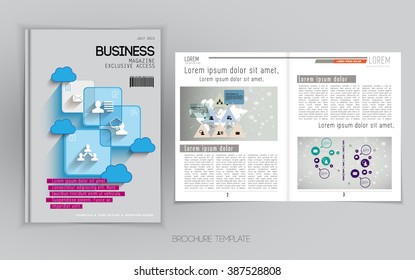Layout business magazine, vector 