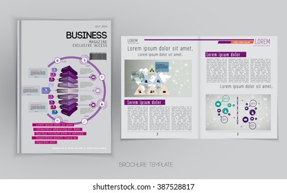 Layout business magazine, vector 