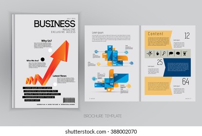 Layout Business Magazine, Vector 