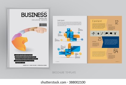 Layout business magazine, vector 