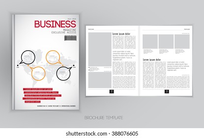 Revista de negocios de diseño, vector 