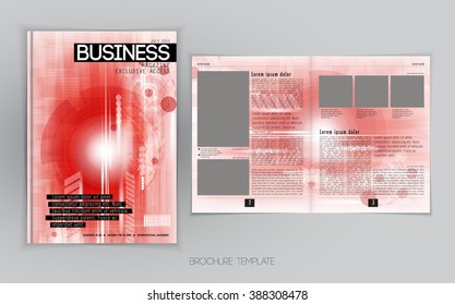 Layout business magazine, vector 