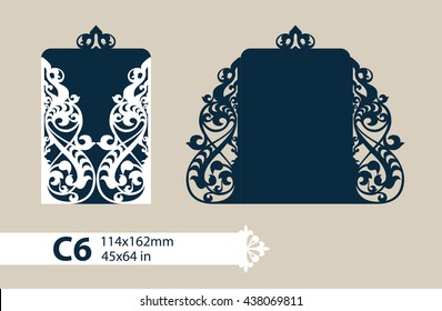 The layout of the cards in three additions. The template is suitable for greeting cards, invitations, menus, etc. the picture suitable for laser cutting or printing. Vector