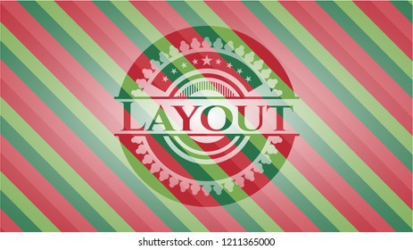 Layout christmas badge background.
