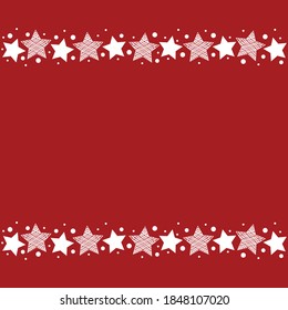 Layout of Christmas card with stars. Vector