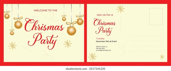 It is the layout of the Christmas Party Postcard that you are looking for