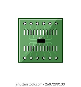 layout circuit board cartoon. etching fabrication, multilayer substrate, vias silkscreen layout circuit board sign. isolated symbol vector illustration