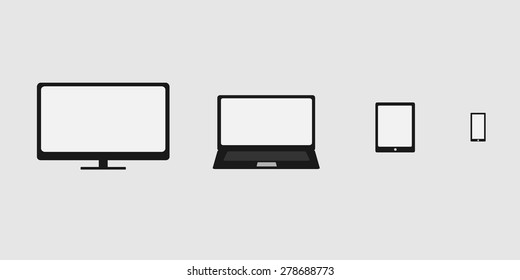 the layout of the computer / laptop / tablet / phone