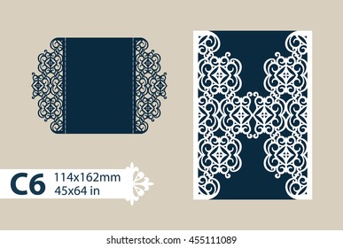 Layout congratulatory cards in three additions. The template for greetings, invitations, menus, etc. The picture suitable for laser cutting, paper cutting or printing. Vector