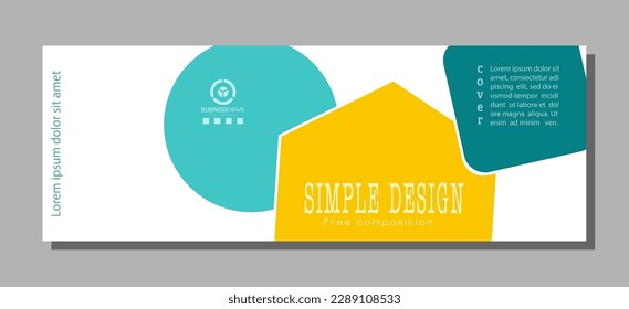 Diseño para la portada de un libro, folleto, folleto o catálogo con elementos geométricos simples. Cartel, pancarta y plantilla de interior creativa