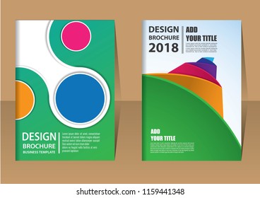 layout cover book creative for annual report modern template