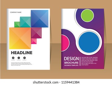 layout cover book creative for annual report modern template