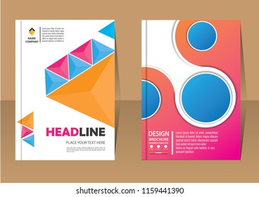 layout cover book creative for annual report modern template