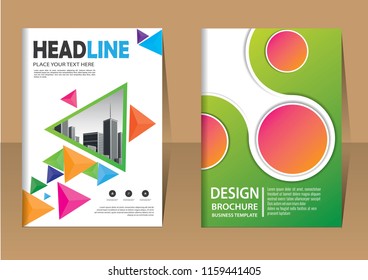 layout cover book creative for annual report modern template