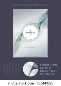 Layout cover design, brochure, magazine, flyer, booklet or report in A4. Vector Illustration