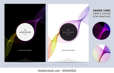 Layout cover design, brochure, magazine, flyer, booklet or report in A4. Vector Illustration