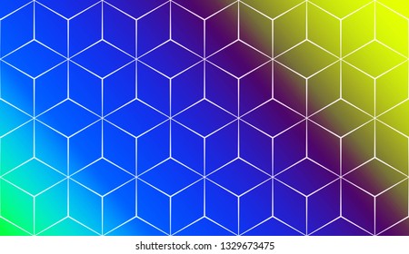 Layout With Curved Line. Abstract Hipster Pattern. Gradient Background. Design For Screen, Presentation, Wallpaper. Holiday Object. Vector Illustration.
