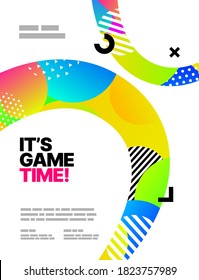 Layout design with abstract dynamic shapes. Vector illustration for poster, flyer or website design.