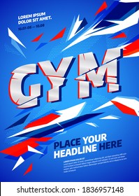 Layout design with abstract dynamic shapes. Vector illustration for poster, flyer or website design.