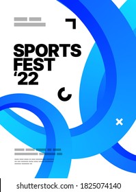 Layout design with abstract shapes. Vector illustration for poster, flyer or website design.