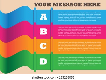 Layout design of banners with own area for text. Vector illustration.