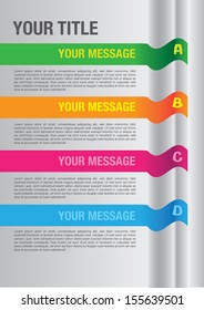 Layout design of banners with own area for text. Vector illustration.