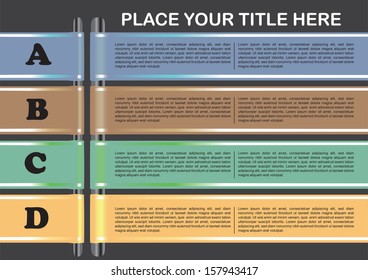 Layout design of banners with own area for text. Vector illustration.