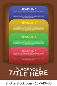 Layout design of banners with own area for text. Vector illustration.