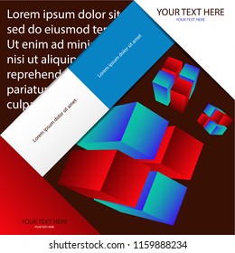 The layout design of the brochure template. Catalog, magazine, flyer.
