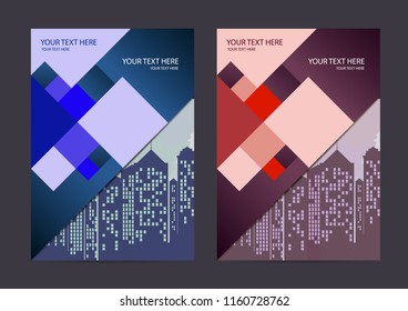 The layout design of the brochure template. Catalog, magazine, flyer. Urban concept with buildings. City creative panorama, perfect for town or city related illustration