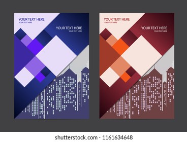 The layout design of the brochure template. Catalog, magazine, flyer. Urban concept with buildings. City creative panorama, perfect for town or city related illustration