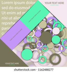 The layout design of the brochure template. Catalog, magazine, flyer. Circle, ring, color