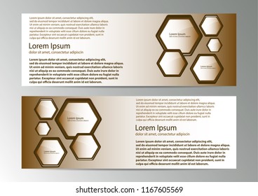 The layout design of the brochure template. Catalog, magazine, flyer. Bright geometric shapes. Creative concept of modern bright coating.