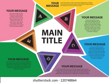 Layout design with different colors. Vector illustration.