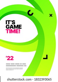 Layout design with dynamic loop. Vector illustration for poster, flyer or website design.